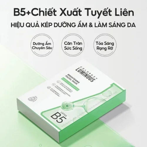 Mặt Nạ Colorkey Luminous Brightening Facial Mask 25ml - Dưỡng Ẩm Căng Bóng Rạng Rỡ Từ Sen Tuyết Màu Xanh