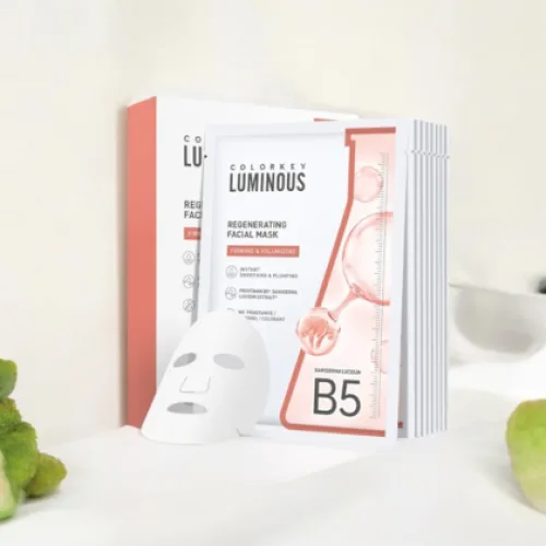 Mặt Nạ Colorkey Luminous Regenerating Facial Mask 25ml - Dưỡng Ẩm Đàn Hồi Da Từ Linh Chi Màu Cam