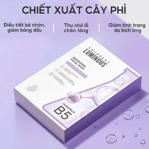 Mặt Nạ Colorkey Nourshing Facial Mask 25ml - Dưỡng Ẩm Ngừa Mụn Với Chiết Xuất Cây Phỉ Màu Tím