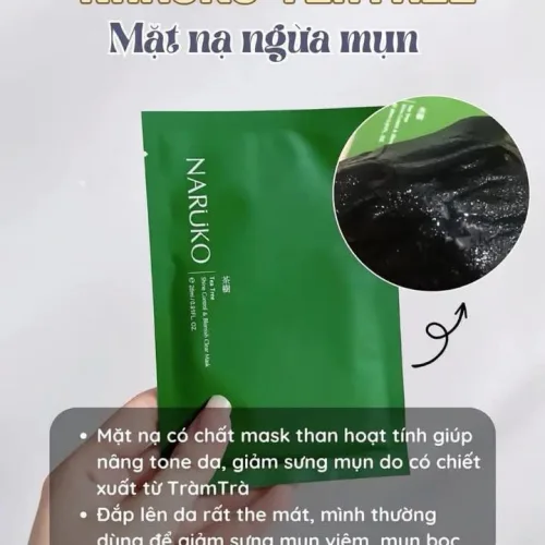 Mặt Nạ Naruko Tràm Trà - Dành Cho Da Dầu Và Hỗn Hợp - Hộp 8 Miếng/26ml