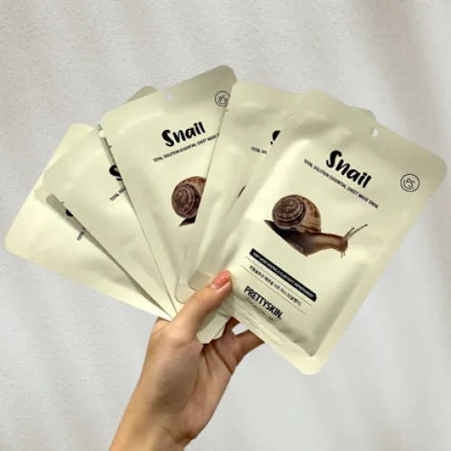 Mặt Nạ Ốc Sên Prettyskin Total Solution Essential Sheet Mask Snail