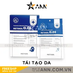 Mặt Nạ Prettyskin Retinol 0.01 Màu Xanh Đậm Tái Tạo Da Hộp 10miếng