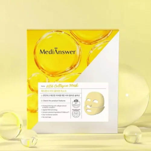 Mặt Nạ Trắng Da MediAnswer Vita Collagen Mask Hàn Quốc - Hộp 5 Miếng