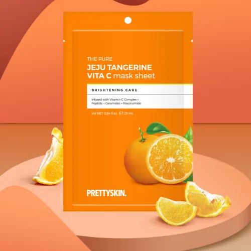 Mặt nạ Vitamin C Pretty Skin The Pure Jeju Tangerine Vita C Mask Sheet
