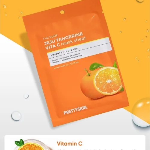 Mặt Nạ Vitamin C Prettyskin Jeju Tangerine