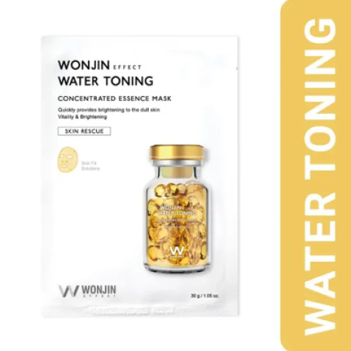 Mặt Nạ Wonjin Effect Water Toning Màu Vàng Dưỡng Trắng Da Hộp 10 Miếng