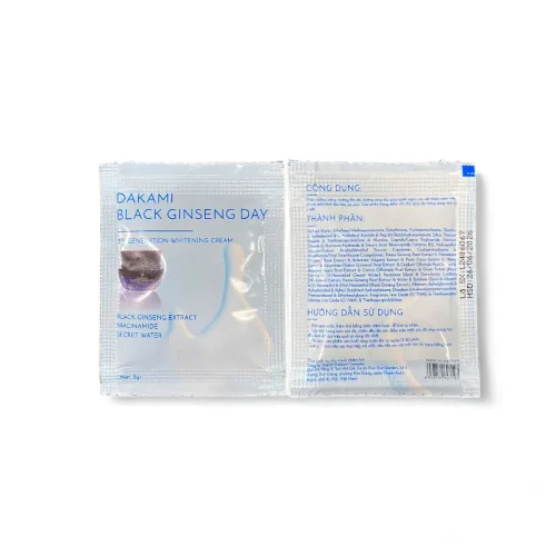 Mẫu Test Kem Face Nám Nhân Sâm Đen Dakami Black Ginseng Ban Ngày Mini 5gr