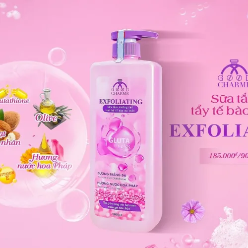 Mềm mịn hơn tức thì với sữa tắm tẩy da chết Charme Exfoliating