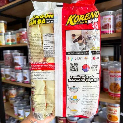 Mì Cay Koreno Jumbo Vị Bò - Vị Kim Chi - Mì Cay Hàn Quốc Túi 1kg (10 Gói x 100g)