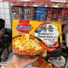 Mì Trộn Vị Gà Cay Phô Mai Hàn Quốc SEDAAP 435g - Lốc 5 Gói