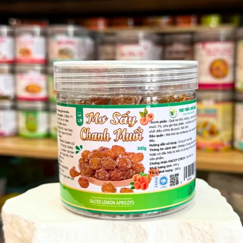 Mơ Sấy Chanh Muối Mini 300g - Hộp Pet
