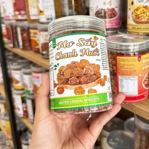 Mơ Sấy Chanh Muối Thơm Ngon 400g - Hũ Pet