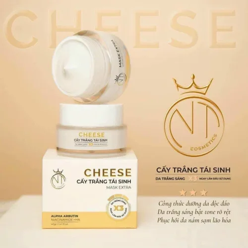 Mỗi ngày bỏ ra vài phút sử dụng Mặt Nạ Cấy Trắng Tái Sinh Cheese NT Cosmeticscho làn da trắng hồng rạng rỡ nhé