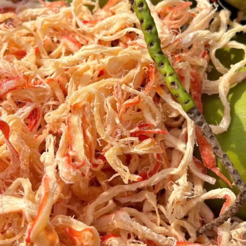Mực Ống Xé Sợi Sấy Khô 300g - Túi Zip Bạc