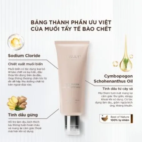 Muối tẩy tế bào chết cho da đầu màu vàng Vi Jully Cosmetic