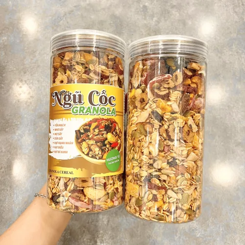 Ngũ Cốc Granola Trái Cây Loại Ngon 500g (Có yến mạch) Hộp