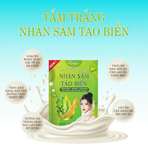 Người đẹp nhờ lụa da trắng là nhờ Set tắm trắng Nhân Sâm Tảo Biển