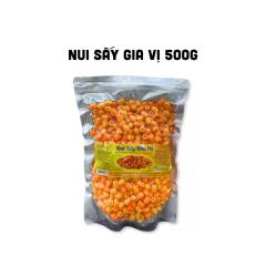 Nui Sấy Bơ Cay - Nui Sấy Gia Vị Thơm Ngon Túi Zip 500g
