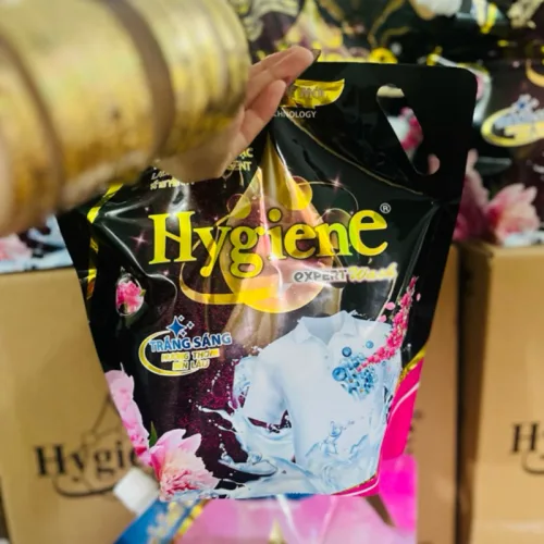 Nước Giặt Hygiene Hương Nước Hoa - Nước Giặt Quần Áo Đậm Đặc Túi Đen 1800ml