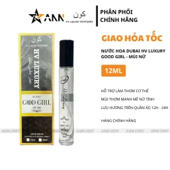 Nước Hoa Dubai Hv Luxury Good Girl 12ml Mùi Nữ Cao Cấp - Hương Thơm Mạnh Mẽ Nữ Tính