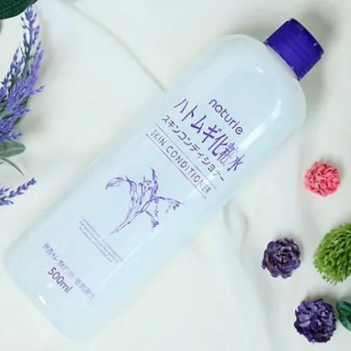 Nước Hoa Hồng Hatomugi Ý Dĩ Skin Conditioner 500ml Dành Cho Da Dầu Mụn