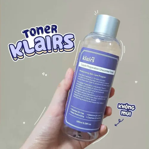 Nước Hoa Hồng Klairs Supple Preparation Unscented Toner 180ml