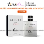 Nước Hoa Nam Charme Allura Men Sport 100ml - Hương Thơm Tươi Mát Sang Trọng