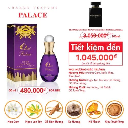 Nước Hoa Nữ Charme Palance 50ml - Hương Thơm Nữ Tính Tự Tin