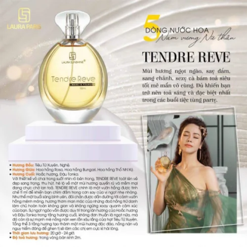 Nước Hoa Nữ Laura Sunshine Tendre Reve 100ml hương thơm quyến rũ nhẹ nhàng