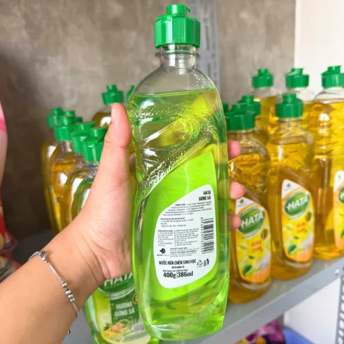 Nước Rửa Chén Sinh Học Hata Cleaners 400g - Nước Rửa Chén Hata Hương Gừng Sả