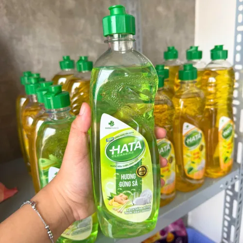 Nước Rửa Chén Sinh Học Hata Cleaners 400g - Nước Rửa Chén Hata Hương Gừng Sả