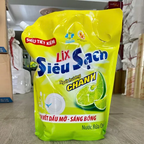 Nước Rửa Chén Túi LIX Siêu Sạch Hương Chanh 3.2kg