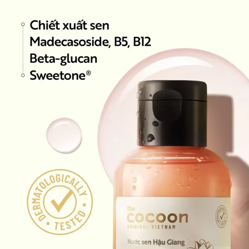 Nước Sen Hậu Giang Cocoon 50ml Thuần Chay (Chai Mini)