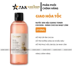 Nước Sen Hậu Giang Toner Cocoon 310ml Dành Cho Da Nhạy Cảm - Hỗ Trợ Cấp Ẩm Phục Hồi Da