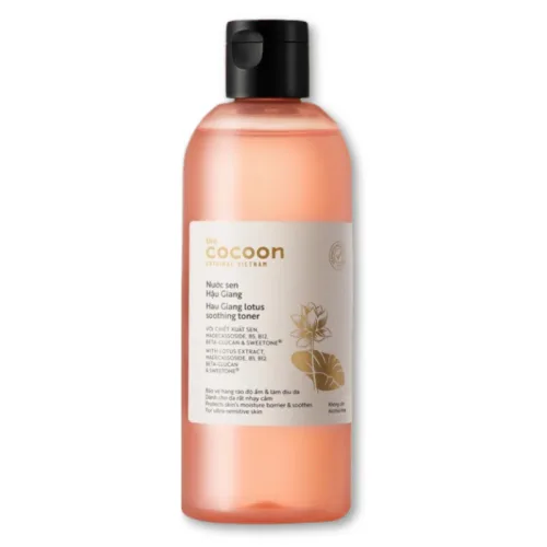 Nước Sen Hậu Giang Toner Cocoon 310ml Dành Cho Da Nhạy Cảm - Hỗ Trợ Cấp Ẩm Phục Hồi Da