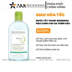 Nước Tẩy Trang Bioderma Màu Xanh Sébium H2O 500ml Dành Cho Da Dầu & Hỗn Hợp