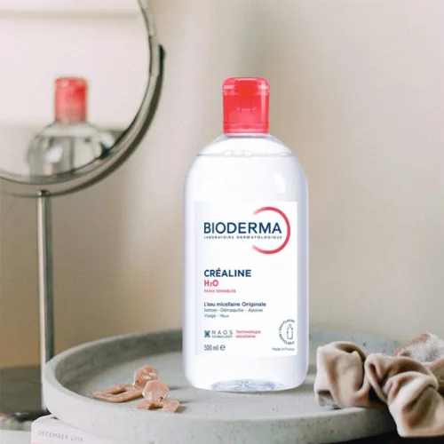 Nước Tẩy Trang Bioderma Màu Hồng Crealine H2O 500ml Dành Cho Da Nhạy Cảm