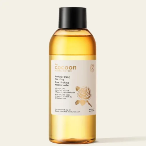Nước Tẩy Trang Cocoon Hoa Hồng Cấp Ẩm Da Rose Bi-Phase Micellar Water 310ml