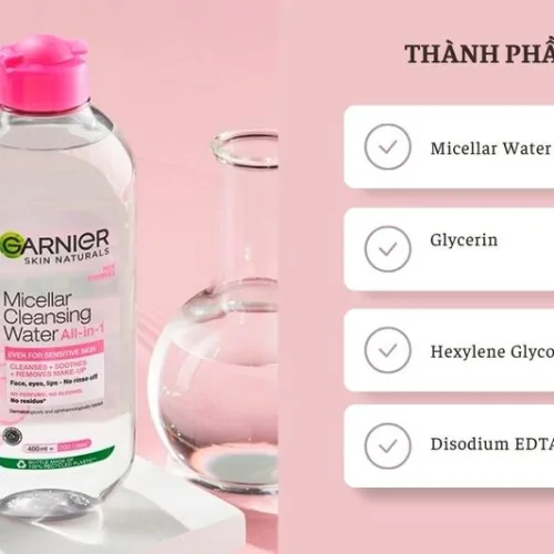 Nước tẩy trang Garnier Micellar Cleansing Water màu hồng giúp bạn dùng thoải mái và tiết kiệm hơn
