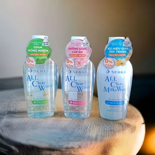 Nước Tẩy Trang Hai Lớp Senka All Clear Milky Water Nourish Màu Xanh Dương 230ml