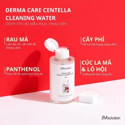 Nước Tẩy Trang JMSolution Centella Cleansing Water Cho Da Dầu Mụn 500ml