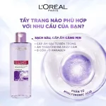 Nước Tẩy Trang Loreal Màu Tím Sạch Sâu Cấp Ẩm Revitalift Hyaluronic Acid Micellar Water 400ml - Hàng Công Ty Có Tem Phụ