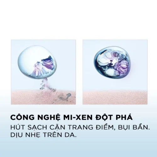Nước Tẩy Trang Loreal Màu Tím Sạch Sâu Cấp Ẩm Revitalift Hyaluronic Acid Micellar Water 400ml - Hàng Công Ty Có Tem Phụ
