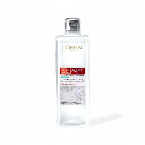 Nước Tẩy Trang Loreal Paris Màu Xám Sạch Sâu Kiềm Dầu Revitalift Crystal Micellar Water 400ml