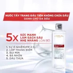 Nước Tẩy Trang Loreal Paris Màu Xám Sạch Sâu Kiềm Dầu Revitalift Crystal Micellar Water 400ml