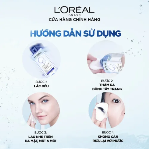 Nước Tẩy Trang Loreal Paris Xanh Nhạt Tươi Mát Micellar Water Refreshing 400ml