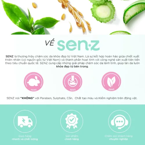 Nước Tẩy Trang Senz Aqua Boost Micellar Water Chiết Xuất Khổ Qua 250ml - Nước Tẩy Trang Cho Da Dầu Mụn