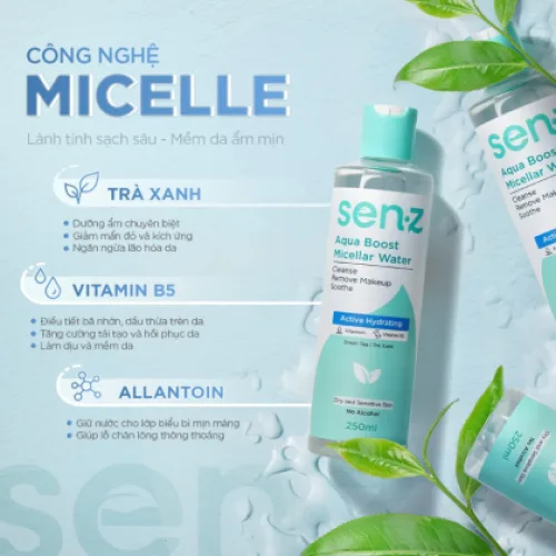 Nước tẩy trang Senz chiết xuất trà xanh 250ml