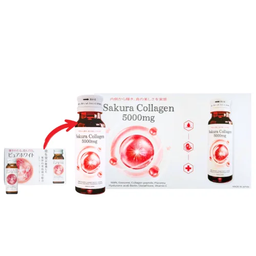 Nước Uống Sakura Bổ Sung Collagen 500ml Hỗ Trợ Làm Đẹp Làn Da - Hộp 10 Lọ