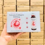 Nước Uống Sakura Bổ Sung Collagen 500ml Hỗ Trợ Làm Đẹp Làn Da - Hộp 10 Lọ